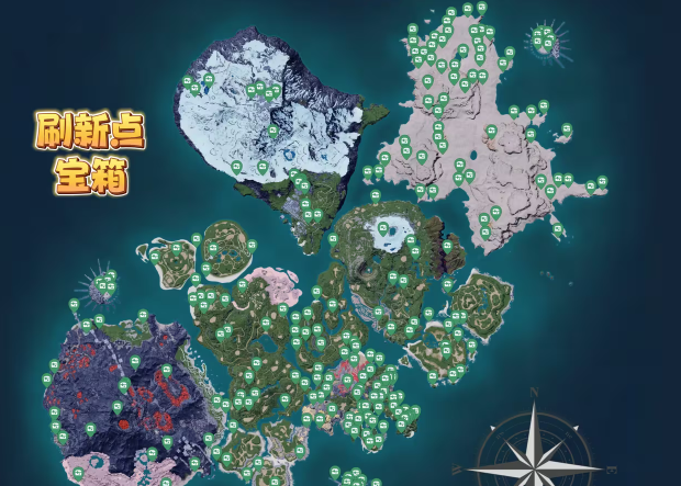 幻兽帕鲁刷蛋宝箱地下城领主商人资源点一览 幻兽帕鲁地图全貌