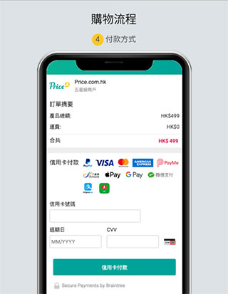 香港价格网price购物流程