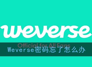 weverse忘记密码怎么办 weverse找回密码教程