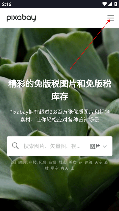 pixabay中文版切换中文教程